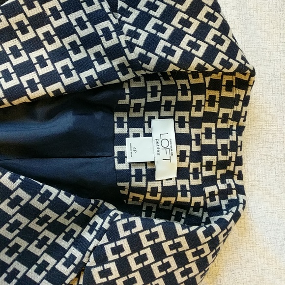 LOFT blue patterned blazer - Picture 2 of 6